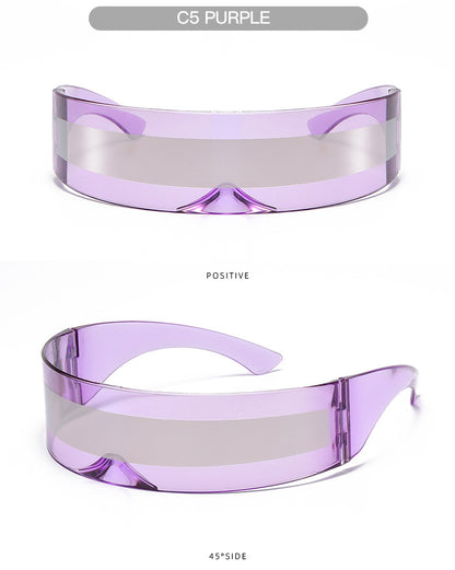 New Futuristic One-Piece Sunglasses, Internet Celebrity Bounce and Stylish European and American Sunglasses, Douyin Live Broadcast