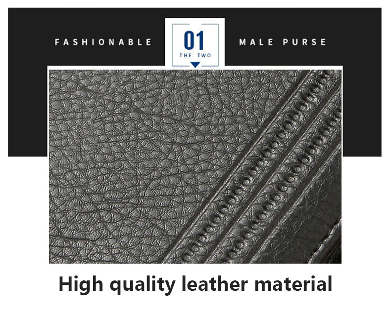 Cross-Border Dropshipping Manufacturer Wholesale Men's Wallet Pu Leather Short Zipper Buckle Wallet New Style Wallet Coin Purse