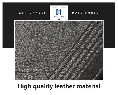 Cross-Border Dropshipping Manufacturer Wholesale Men's Wallet Pu Leather Short Zipper Buckle Wallet New Style Wallet Coin Purse