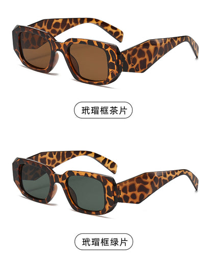New Trendy Ins Female Internet Celebrity Plain Street Style Sunglasses Fashionable Rhombus Wide Leg Outdoor Trendy Square Frame Sunglasses