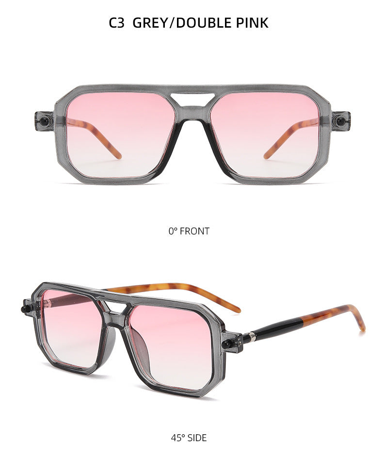 You, me, him, cross-border trend, retro, literary and modern sunglasses, Instagram street flat glasses, fashion sunglasses T2622