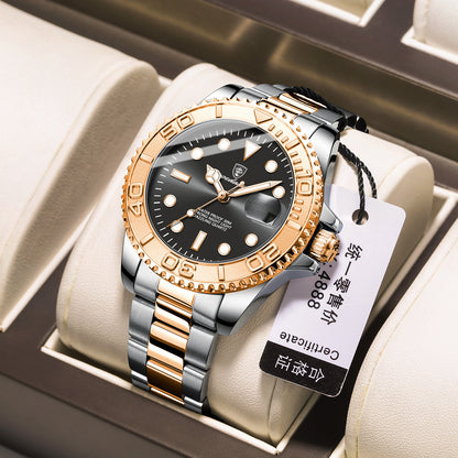 Swiss brand new waterproof luminous men's watch fashion quartz watch live foreign trade explosions a generation of hair