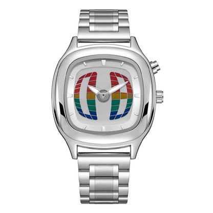 Millennial Retro Fashion Concept Digital Display Sports Men's Watch with Analog Numbers, Niche Ins Trendy Brand Quartz Watch