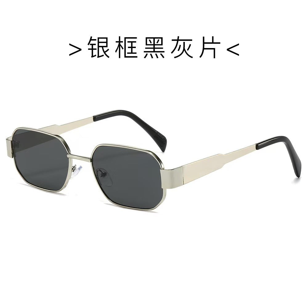 Cross-border New Arc de Triomphe Oval Metal Small Frame Sunglasses Women's High-end Fashion Street Photograph Sunglasses Sunglasses