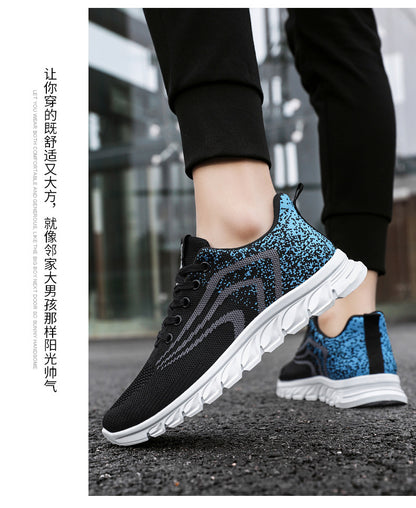 Sports Shoes for Men, New Summer Running Shoes, Breathable Korean Style Trendy Casual Shoes, Popular Lace-Up Shoes for Students, Men
