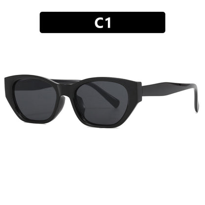Cat-Eye Small Frame Irregular Sunglasses 2024 New Internet Celebrity High-End Sunglasses Anti-Uv Trendy Sunglasses