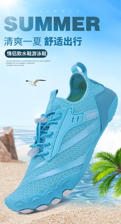 New Outdoor Beach Shoes Swimming Diving Wading Shoes Couple Non-slip Tracing Shoes Hiking Five Finger Fitness Hiking Shoes