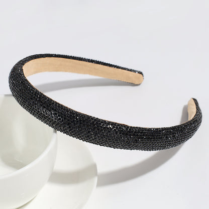Cross-border Hot Selling Fashion Luxury Simple Atmosphere Full Diamond Headband Going Out All-match Elegant Elegant Hair Headband Hair Accessories