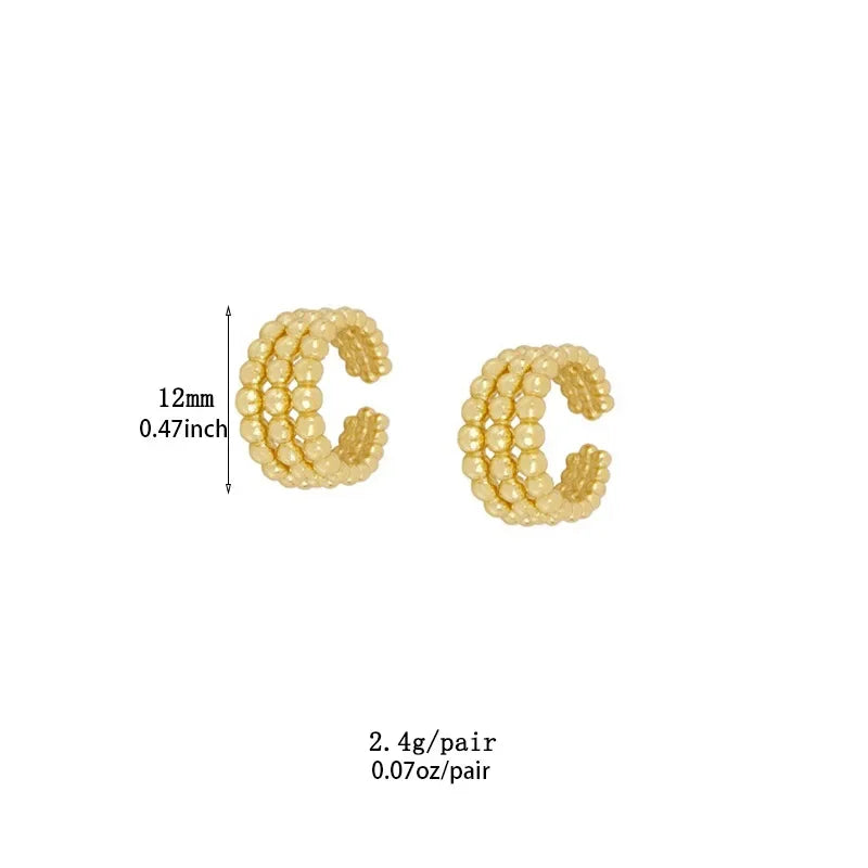 Cross-Border Exclusive Supply of Versatile and High-End Ear Cuffs with an Instagram-Worthy Style, Featuring a Fashionable and Simple U-Shaped Design with Diamond Accents and a Unique Ear Cuff Earring Set