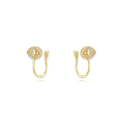 Cross-Border Exclusive Supply of Versatile and High-End Ear Cuffs with an Instagram-Worthy Style, Featuring a Fashionable and Simple U-Shaped Design with Diamond Accents and a Unique Ear Cuff Earring Set