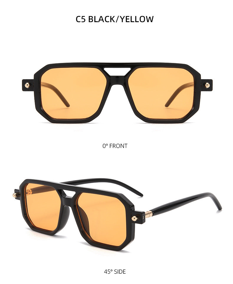 You, me, him, cross-border trend, retro, literary and modern sunglasses, Instagram street flat glasses, fashion sunglasses T2622