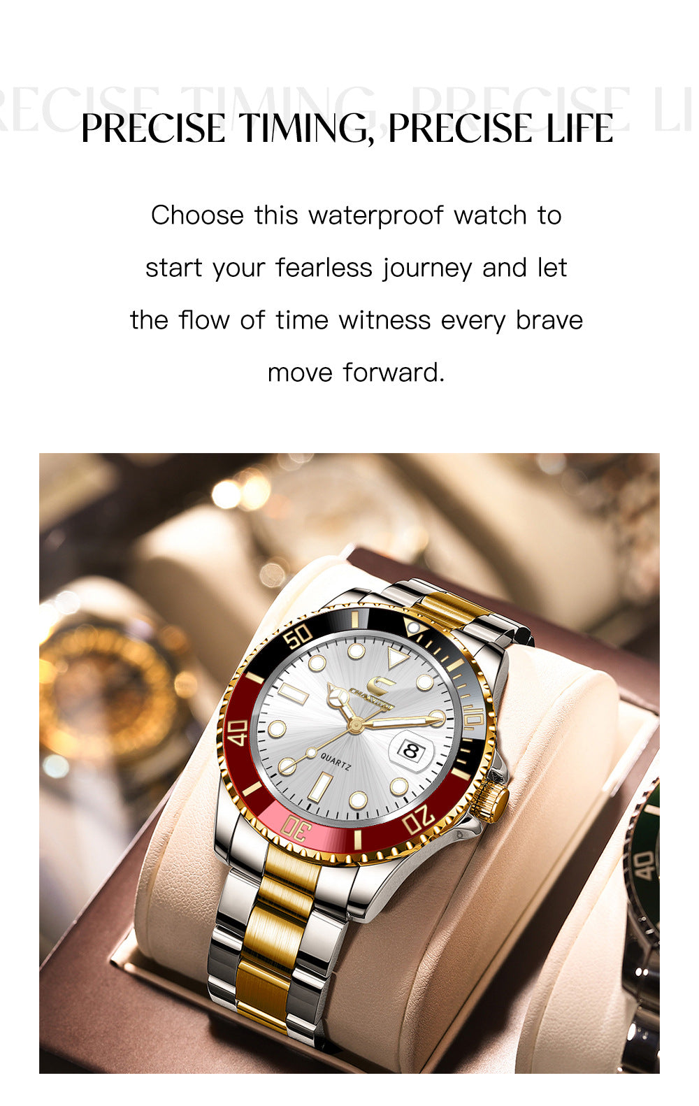 Swiss CHAXIGO quartz watch cross-border watch wholesale new green water ghost quartz luminous waterproof men's watch