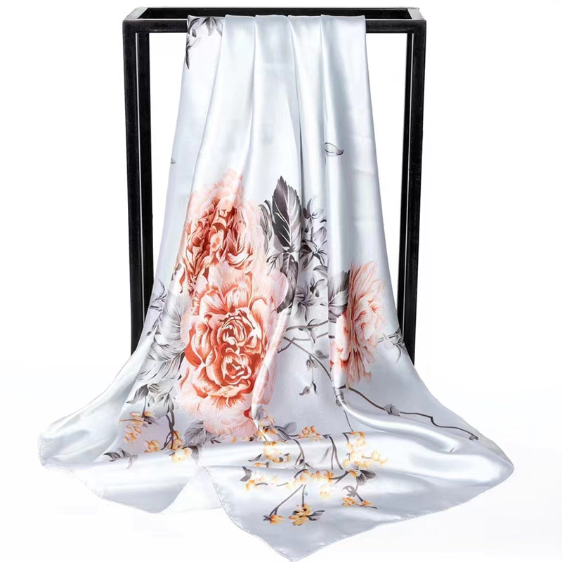 Double-sided scarf 90 square scarf summer women's thin decorative versatile small scarf shawl scarf scarf