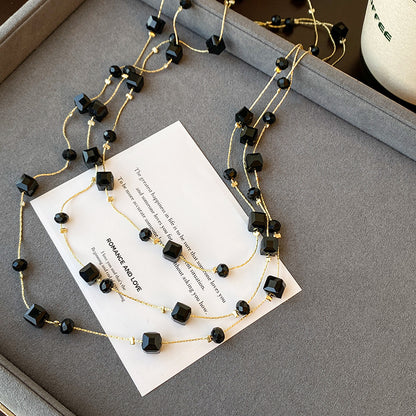 Light Luxury and High-End Multi-Layered Pearl Sweater Chain, Feminine, Simple, Long Autumn and Winter Necklace, Alloy Accessories, Jewelry
