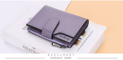 Women Wallets and Purses PU Leather Money Bag Female Short Hasp Purse Small Coin Card Holders Blue Red Clutch New Women Wallet