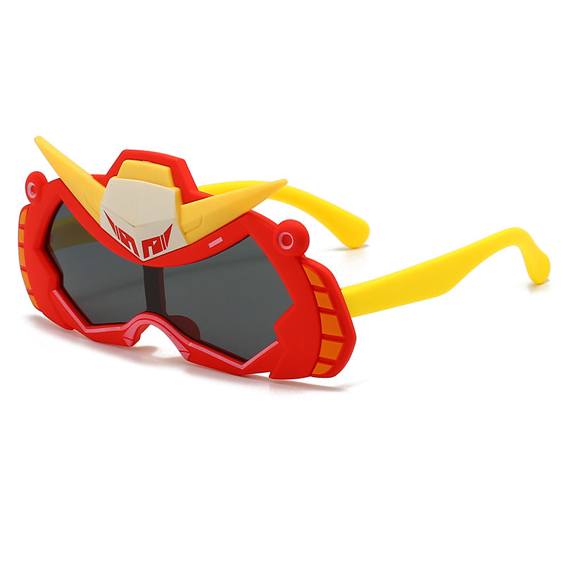 2026 New Soft Silicone Kidsren's Sunglasses for Outdoor Travel, Fashionable Cartoon Kidsren's Polarized Sunglasses with Uv Protection