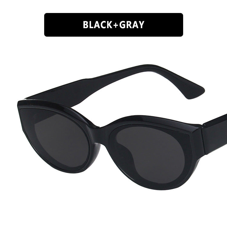 Cross-Border European and American Personalized Sunglasses 2020 New Retro Hip-Hop Oval Sunglasses Street Style Fashion Sunglasses