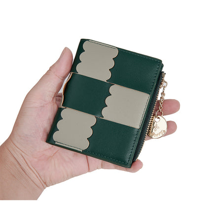 New Women's Short Wallet, Cute, Compact Card Slot, Short Card Holder, Exquisite and Simple Id Bag, Coin Purse for Women