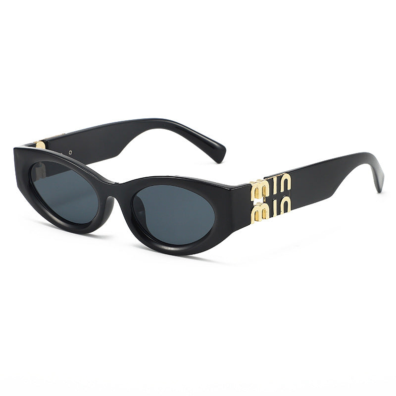 2026 New Model Women's Vintage Cat-Eye Sunglasses with a High-End Feel, Suitable for Square and Round Faces, Make the Face Appear Smaller, Uv Protection Sunglasses
