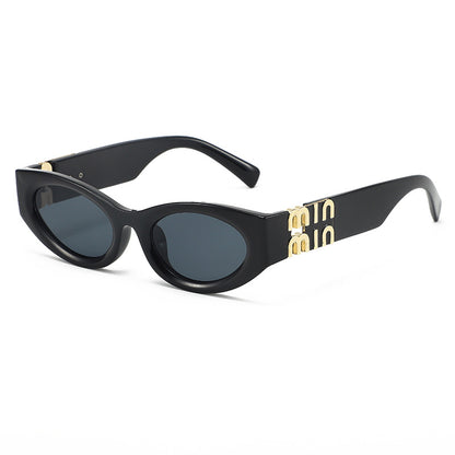 2026 New Model Women's Vintage Cat-Eye Sunglasses with a High-End Feel, Suitable for Square and Round Faces, Make the Face Appear Smaller, Uv Protection Sunglasses