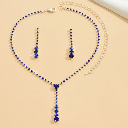 Factory Direct Approval Fashion Wedding Wedding Photography Accessories Earrings Necklace Bracelet Set Combination Multiple Choice