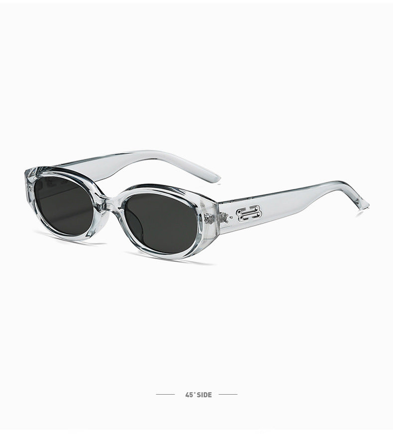 Retro Black Frame Rice Nail Irregular gm Cat's Eye Sunglasses Men's 2025 New Fashionable Street Photoshoot Sunglasses Women's High-end Sense