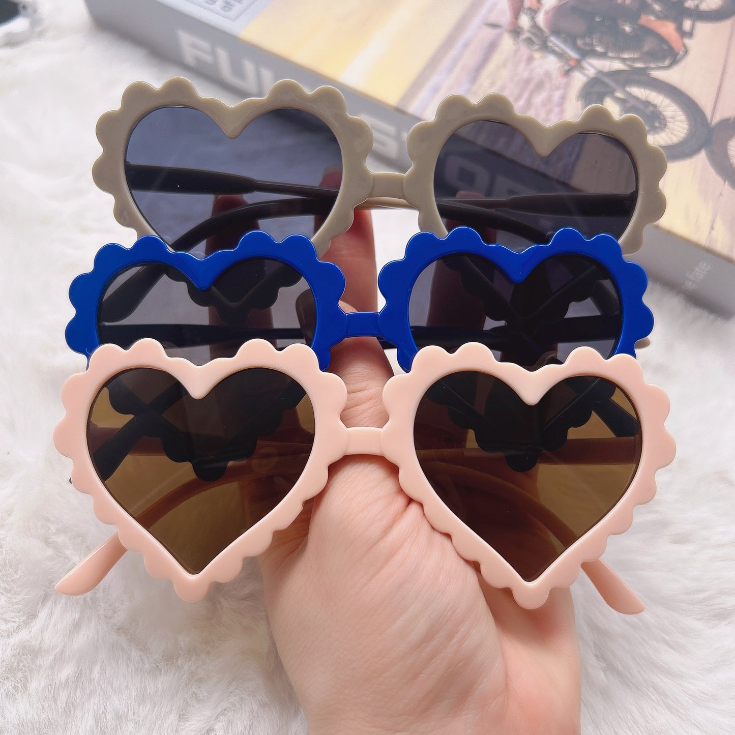 Children's Heart Sunglasses for Boys and Girls, Anti-Uv Sunglasses, Cute Girls, Peach Heart, Kidsren's Glasses Factory, Kidsren