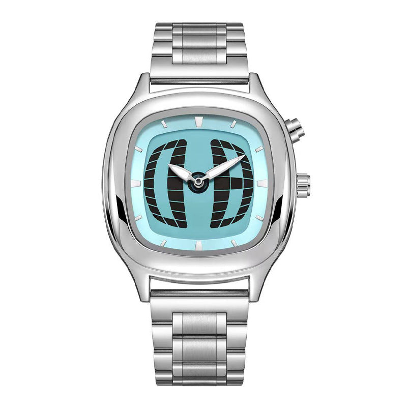 Millennial Retro Fashion Concept Digital Display Sports Men's Watch with Analog Numbers, Niche Ins Trendy Brand Quartz Watch