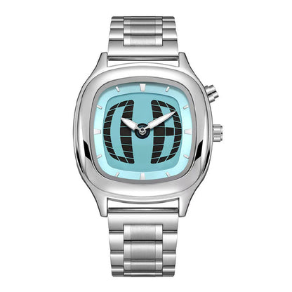 Millennial Retro Fashion Concept Digital Display Sports Men's Watch with Analog Numbers, Niche Ins Trendy Brand Quartz Watch