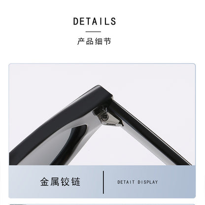 Xin Zhilei Same Style Cat's Eye Sunglasses Women's High-end Retro Polarized Sunglasses UV-proof Proximity Scopes