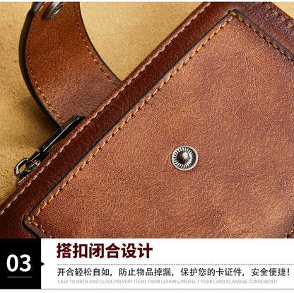 Men's wallet wholesale leather zipper short retro wallet RFID anti-theft foreign trade leather wallet manufacturers processing