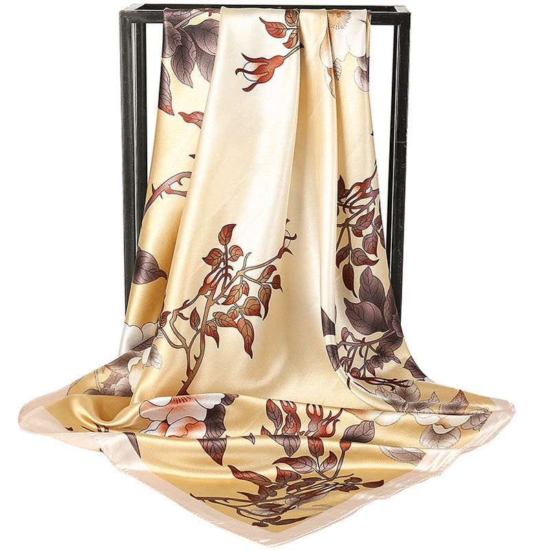 Double-sided scarf 90 square scarf summer women's thin decorative versatile small scarf shawl scarf scarf