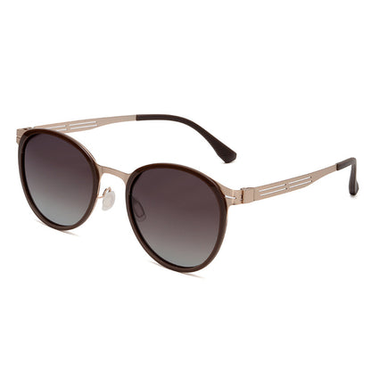 Y2K40235 Old Money Style Sunglasses Female Internet Celebrity Street Style Glasses Retro Oval High-End Cat-Eye Sunglasses