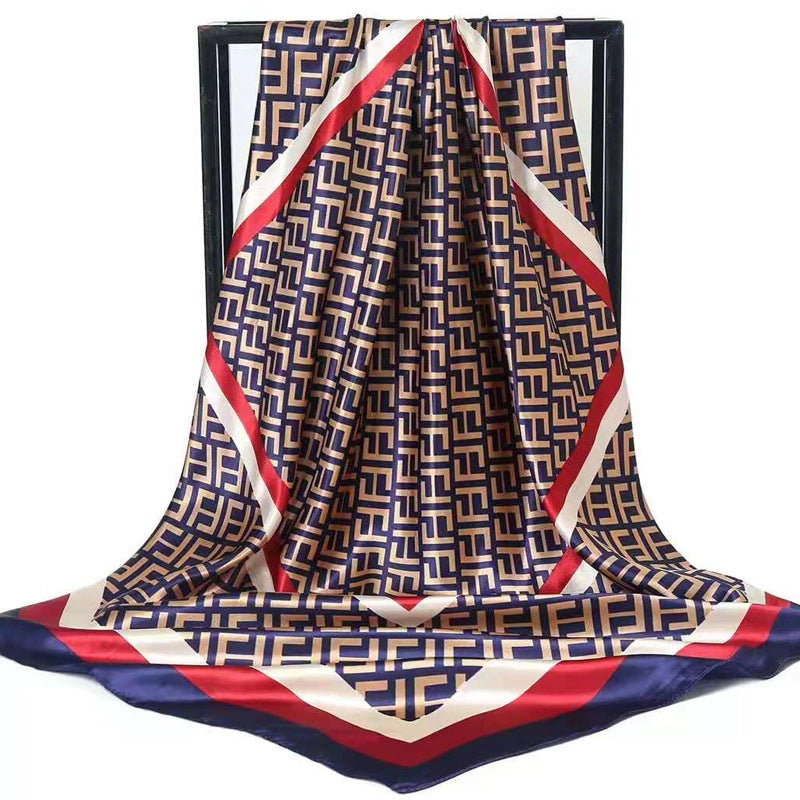 Double-sided scarf 90 square scarf summer women's thin decorative versatile small scarf shawl scarf scarf