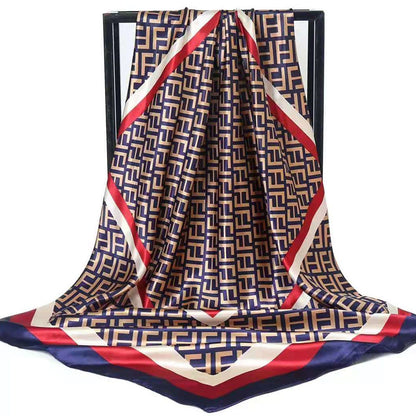 Double-sided scarf 90 square scarf summer women's thin decorative versatile small scarf shawl scarf scarf