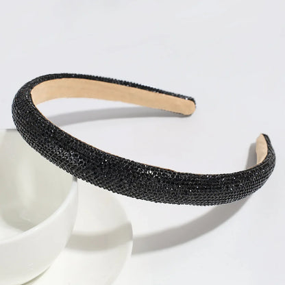 Cross-border Hot Selling Fashion Luxury Simple Atmosphere Full Diamond Headband Going Out All-match Elegant Elegant Hair Headband Hair Accessories