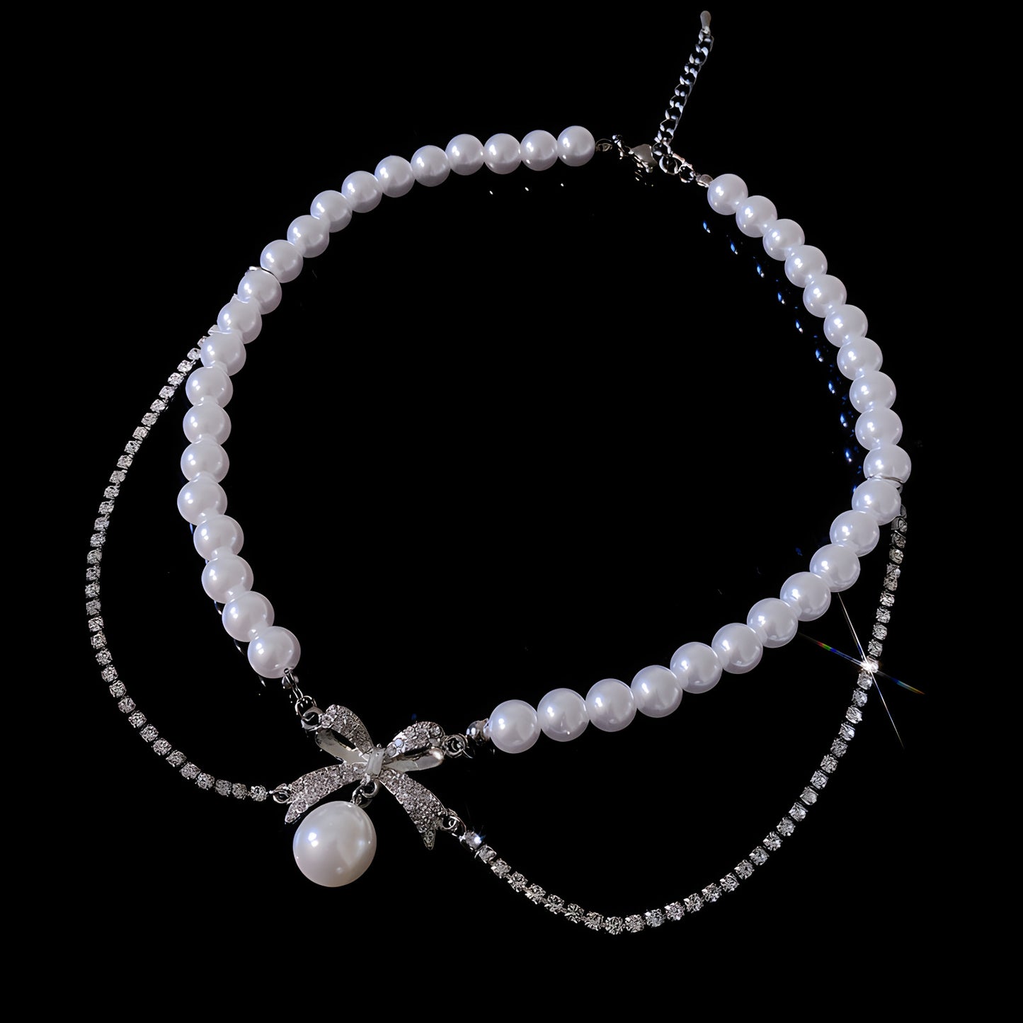 Vintage Baroque Pearl Tassel Necklace Female Bridal Banquet Elegant Fashion Collarbone Necklace Choker Accessories