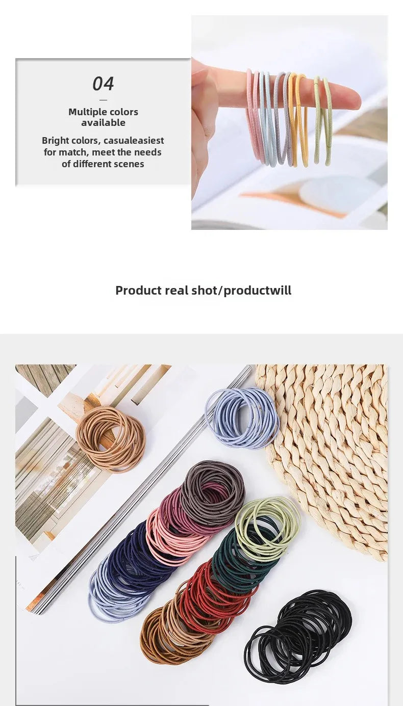 Korean version of thin head rope high elastic small rubber band hair band adult simple head rope women hair rubber band wholesale