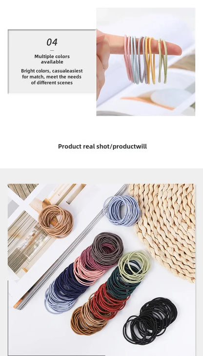 Korean version of thin head rope high elastic small rubber band hair band adult simple head rope women hair rubber band wholesale