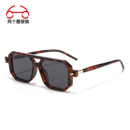 You, me, him, cross-border trend, retro, literary and modern sunglasses, Instagram street flat glasses, fashion sunglasses T2622