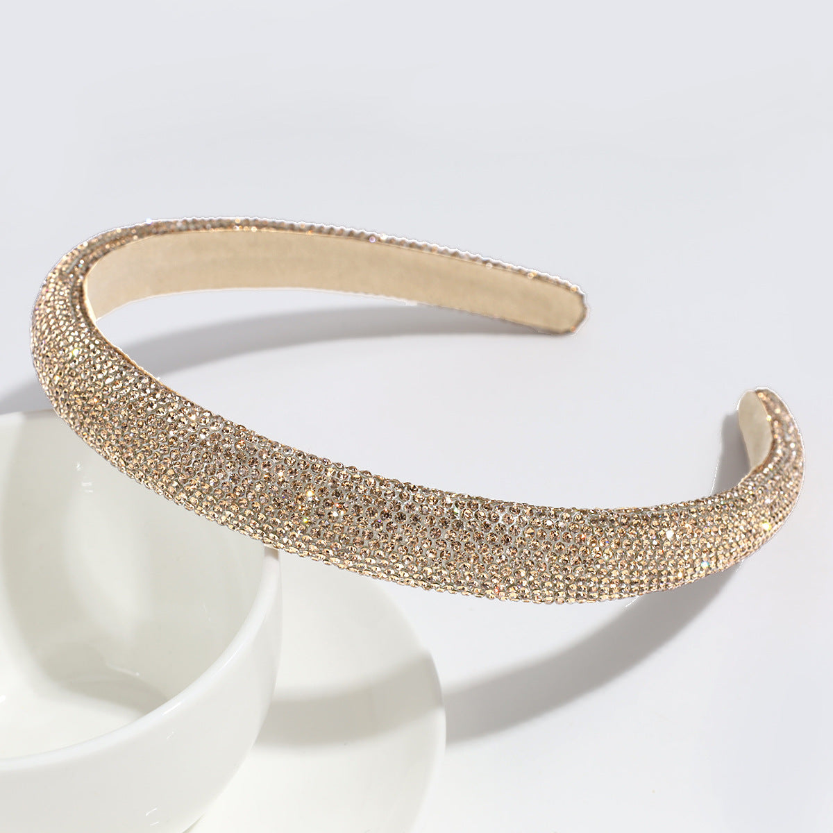 Cross-border Hot Selling Fashion Luxury Simple Atmosphere Full Diamond Headband Going Out All-match Elegant Elegant Hair Headband Hair Accessories