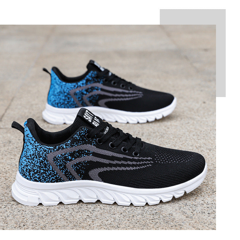 Sports Shoes for Men, New Summer Running Shoes, Breathable Korean Style Trendy Casual Shoes, Popular Lace-Up Shoes for Students, Men