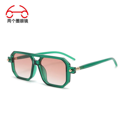 You, me, him, cross-border trend, retro, literary and modern sunglasses, Instagram street flat glasses, fashion sunglasses T2622