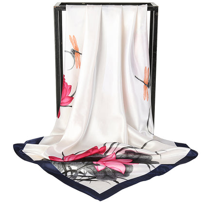 Double-sided scarf 90 square scarf summer women's thin decorative versatile small scarf shawl scarf scarf
