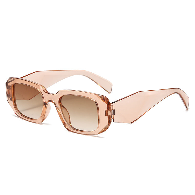 New Trendy Ins Female Internet Celebrity Plain Street Style Sunglasses Fashionable Rhombus Wide Leg Outdoor Trendy Square Frame Sunglasses