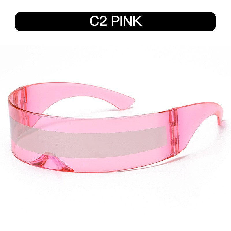 New Futuristic One-Piece Sunglasses, Internet Celebrity Bounce and Stylish European and American Sunglasses, Douyin Live Broadcast