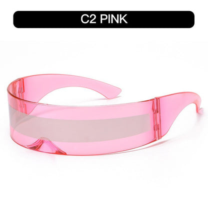 New Futuristic One-Piece Sunglasses, Internet Celebrity Bounce and Stylish European and American Sunglasses, Douyin Live Broadcast
