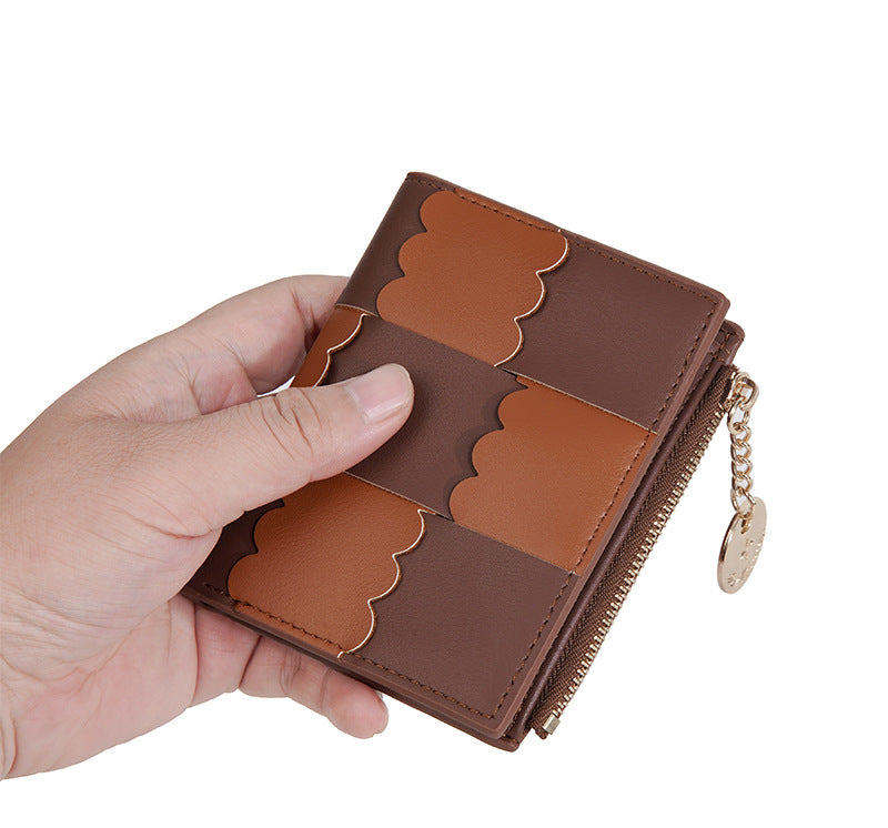 New Women's Short Wallet, Cute, Compact Card Slot, Short Card Holder, Exquisite and Simple Id Bag, Coin Purse for Women