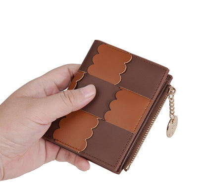 New Women's Short Wallet, Cute, Compact Card Slot, Short Card Holder, Exquisite and Simple Id Bag, Coin Purse for Women
