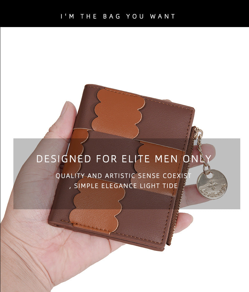 New Women's Short Wallet, Cute, Compact Card Slot, Short Card Holder, Exquisite and Simple Id Bag, Coin Purse for Women